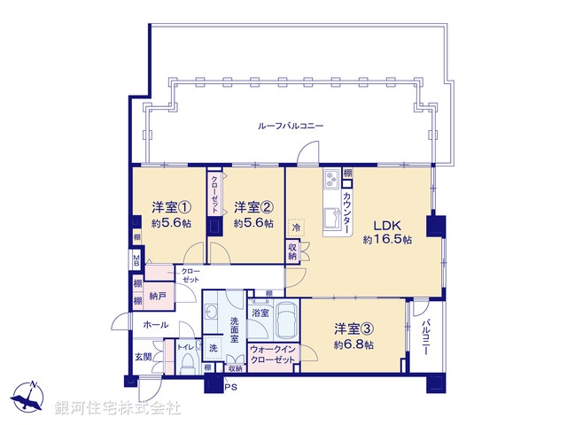 G00379560 東京都江東区東陽２丁目 中古マンション 1億1498万円【間取図】