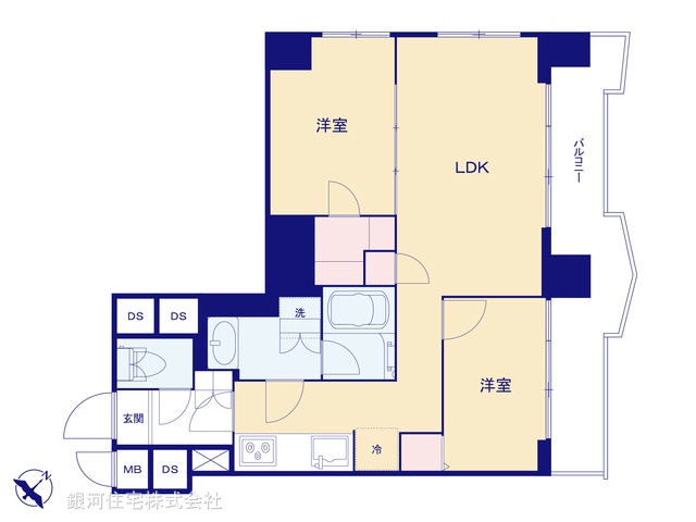 G00379567 東京都渋谷区千駄ヶ谷４丁目 中古マンション 6999万円【間取図】