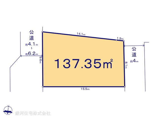 G00379574 埼玉県川越市霞ヶ関東１丁目 土地 2750万円【区画図】