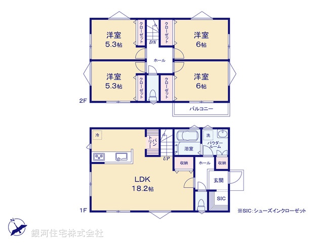 G00379580 神奈川県横須賀市鴨居１丁目 新築一戸建て 3390万円【間取図】