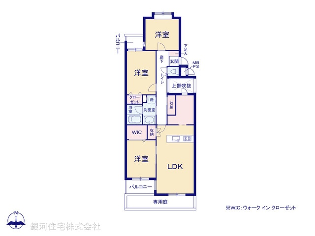 G00379602 埼玉県所沢市小手指台 中古マンション 1990万円【間取図】