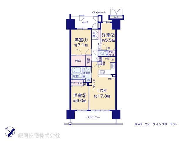 G00379606 千葉県千葉市美浜区幸町１丁目 中古マンション 4799万円【間取図】