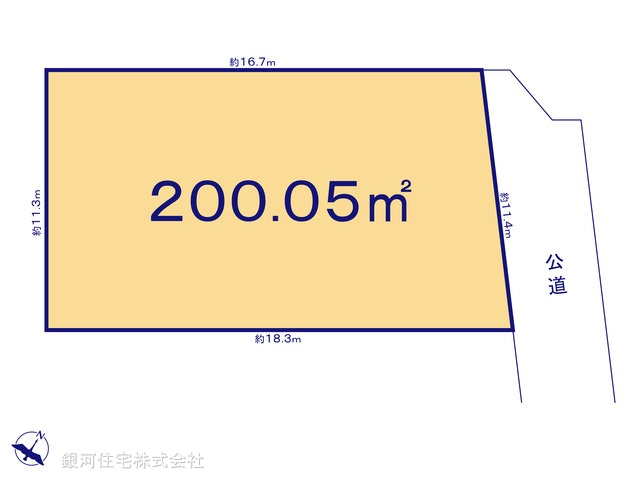 G00379640 埼玉県鴻巣市小松１丁目 土地 1480万円【区画図】