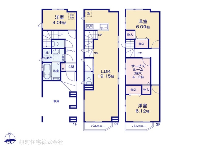 G00379664 神奈川県川崎市川崎区藤崎４丁目 新築一戸建て 5290万円【間取図】