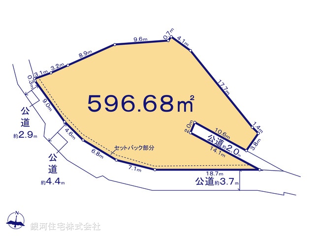 G00380012 神奈川県横浜市神奈川区三枚町 土地 4980万円【区画図】