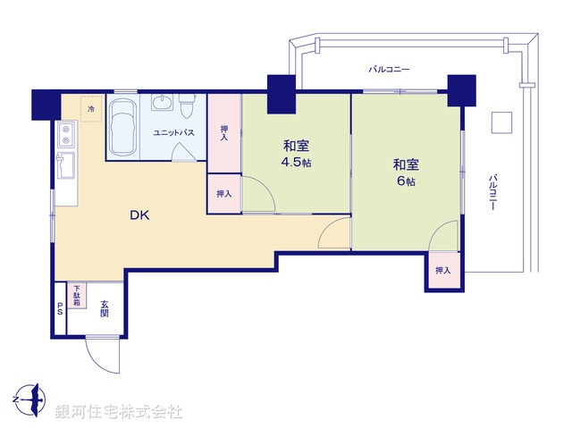 G00380084 東京都大田区東六郷３丁目 中古マンション 2999万円【間取図】