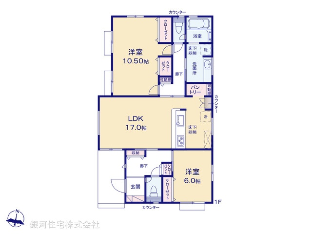 G00380143 埼玉県越谷市大字袋山 新築一戸建て 4480万円【間取図】