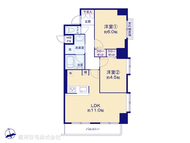 G00380453 東京都板橋区熊野町 中古マンション 5499万円【間取図】