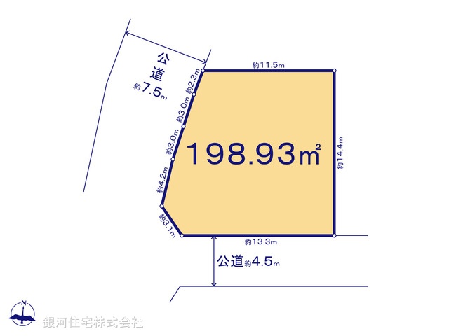 G00380518 神奈川県横浜市港南区上永谷１丁目 土地 4880万円【区画図】
