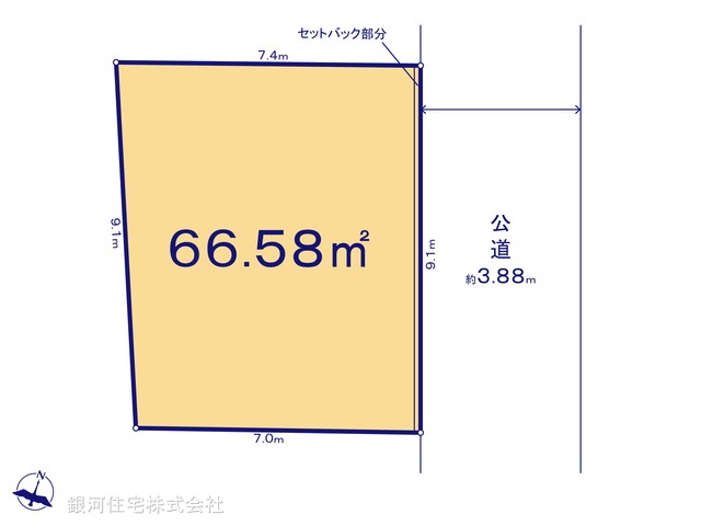 G00380661 埼玉県朝霞市根岸台７丁目 土地 1350万円【区画図】