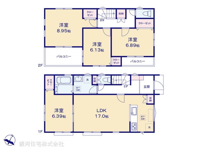 G00380766 神奈川県横浜市戸塚区南舞岡２丁目 新築一戸建て 6180万円【間取図】