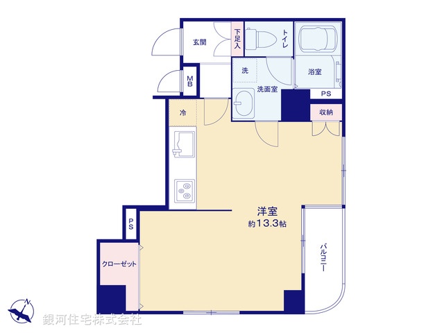G00381052 東京都北区田端新町１丁目 中古マンション 2590万円【間取図】