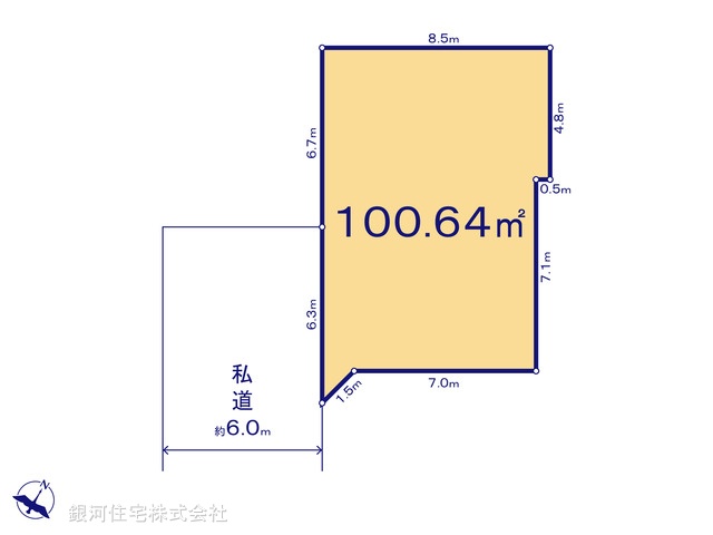 G00381129 神奈川県相模原市南区南台４丁目 土地(建築条件付土地) 2880万円【区画図】