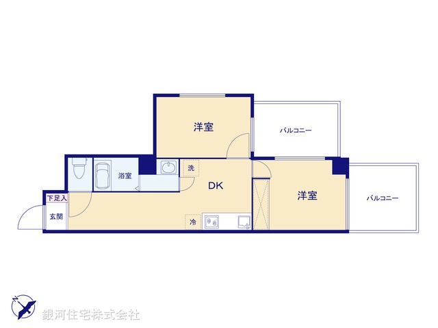 G00381133 東京都荒川区荒川１丁目 中古マンション 2880万円【間取図】