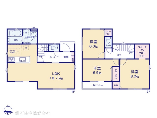 G00381141 東京都練馬区石神井台８丁目 新築一戸建て 6680万円【間取図】