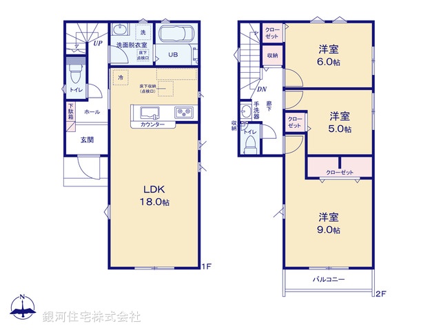 G00381145 東京都三鷹市大沢１丁目 新築一戸建て 5780万円【間取図】