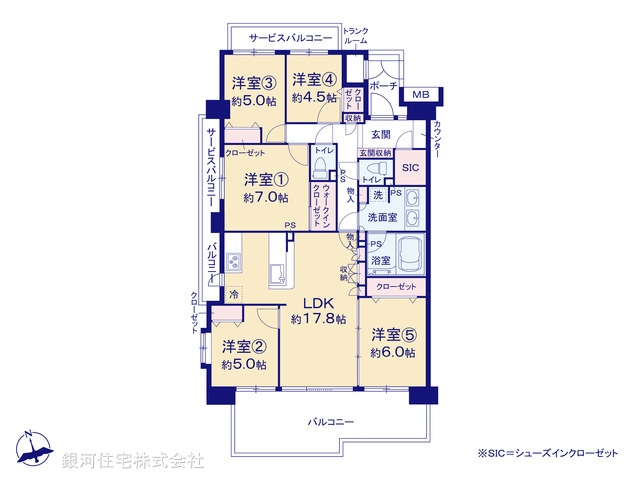G00381161 神奈川県横浜市戸塚区上矢部町 中古マンション 4490万円【間取図】