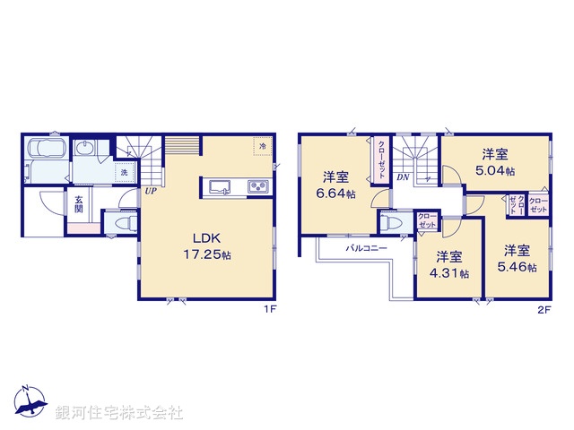 G00381171 埼玉県さいたま市大宮区天沼町２丁目 新築一戸建て 4999万円【間取図】