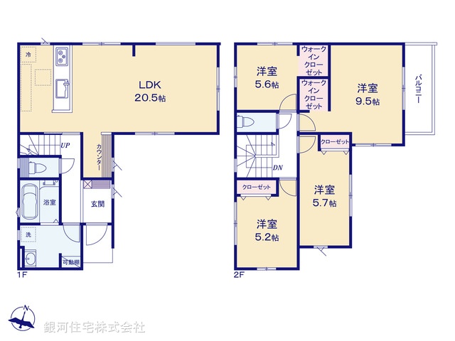 G00381184 埼玉県北足立郡伊奈町本町２丁目 新築一戸建て 3499万円【間取図】