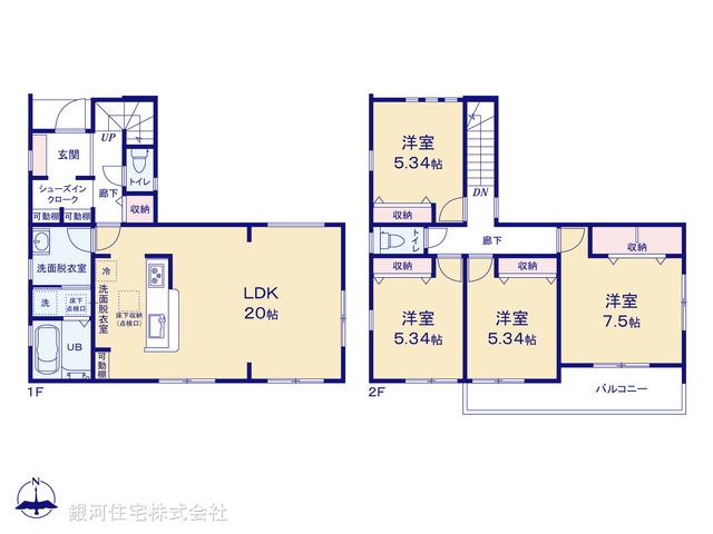 G00381199 神奈川県横浜市金沢区高舟台２丁目 新築一戸建て 5280万円【間取図】