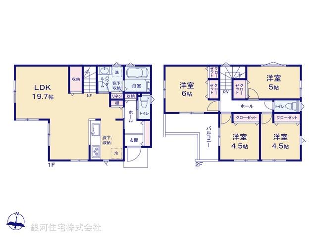 G00381253 神奈川県横須賀市浦上台４丁目 新築一戸建て 3580万円【間取図】