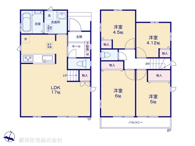 G00381258 埼玉県川口市北園町 新築一戸建て 4290万円【間取図】