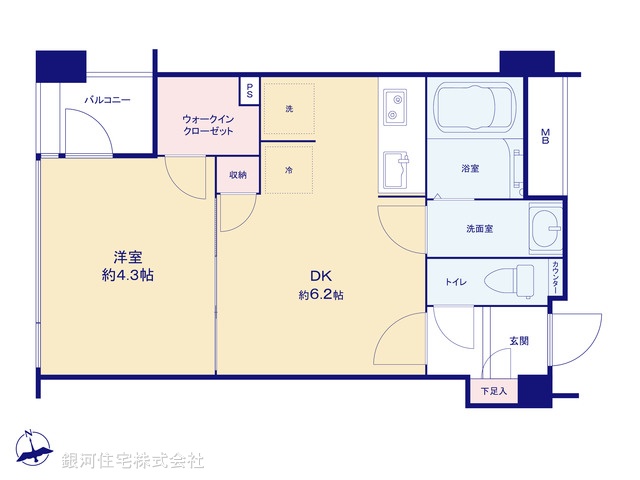 G00381280 東京都港区白金１丁目 中古マンション 5780万円【間取図】