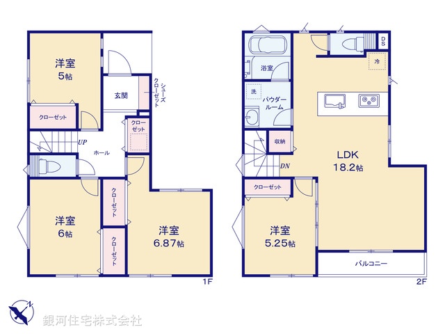 G00381476 神奈川県横浜市磯子区岡村４丁目 新築一戸建て 4680万円【間取図】