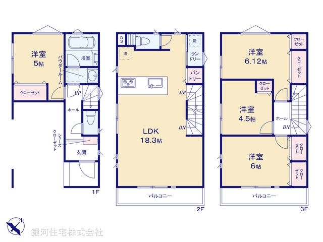 G00381477 神奈川県横浜市磯子区岡村４丁目 新築一戸建て 3880万円【間取図】