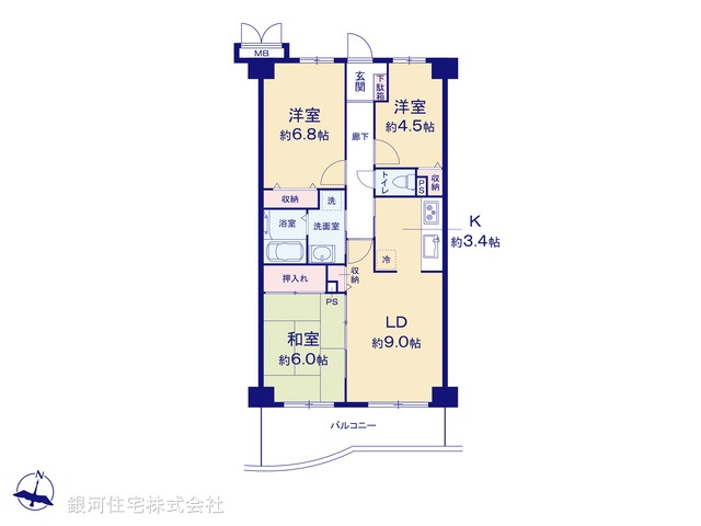 G00381707 東京都足立区伊興４丁目 中古マンション 3980万円【間取図】