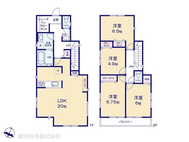 G00382338 神奈川県綾瀬市早川 新築一戸建て 3780万円【間取図】