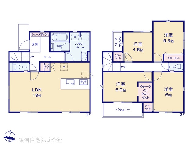 G00382500 神奈川県秦野市渋沢１丁目 新築一戸建て 3280万円【間取図】