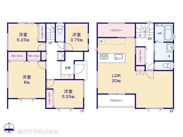 G00382540 神奈川県高座郡寒川町田端 新築一戸建て 3980万円【間取図】