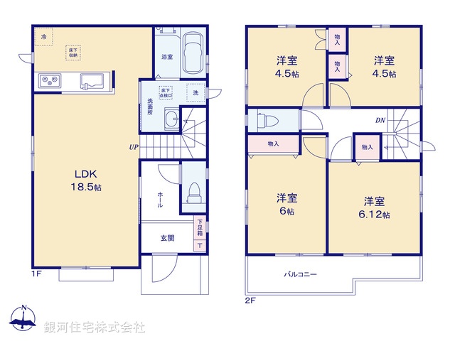 G00382605 神奈川県横浜市神奈川区羽沢町 新築一戸建て 5190万円【間取図】