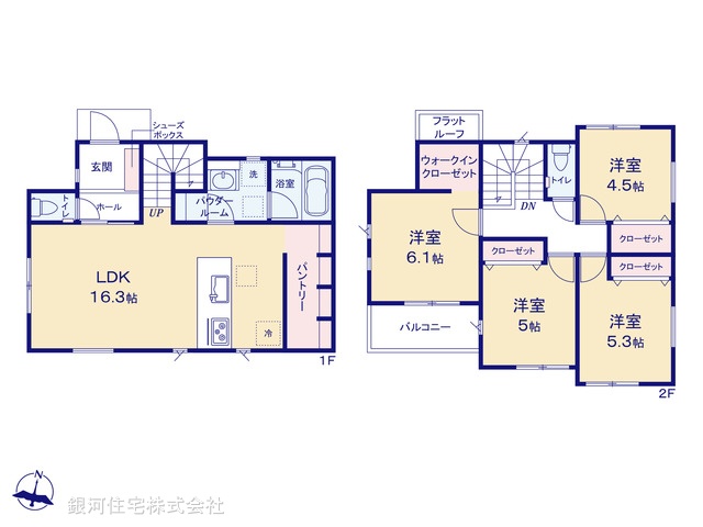 G00382724 神奈川県厚木市長谷 新築一戸建て 3180万円 土地面積123.97m² (約37.50坪) 建物面積97.50m² (約29.49坪) 間取り４ＬＤＫ 築年月2026年01月(築１年以内)【間取図】