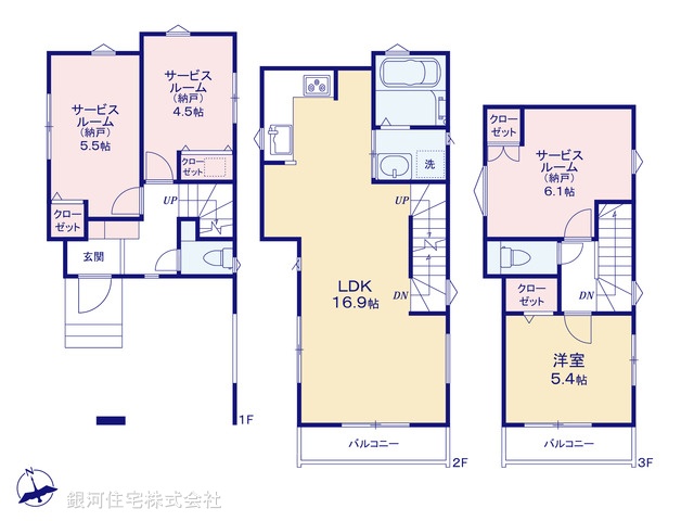 G00382824 千葉県市川市新井１丁目 新築一戸建て 5380万円【間取図】