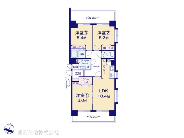 G00383340 東京都板橋区徳丸４丁目 中古マンション 4999万円【間取図】