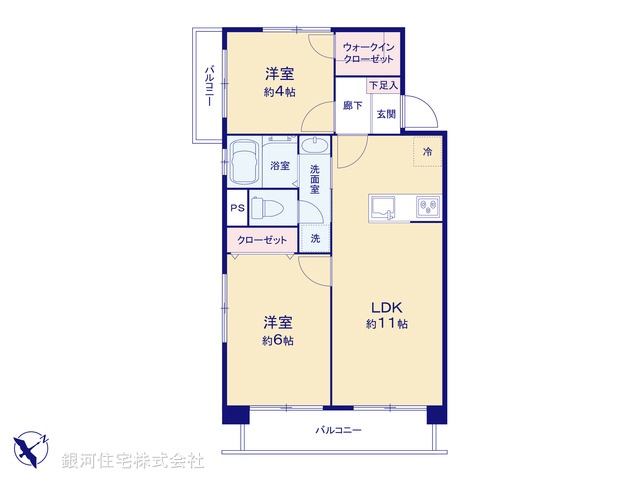 G00383345 東京都板橋区東新町１丁目 中古マンション 2280万円【間取図】