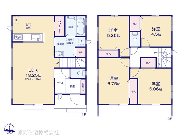G00383415 千葉県千葉市中央区蘇我５丁目 新築一戸建て 4990万円【間取図】