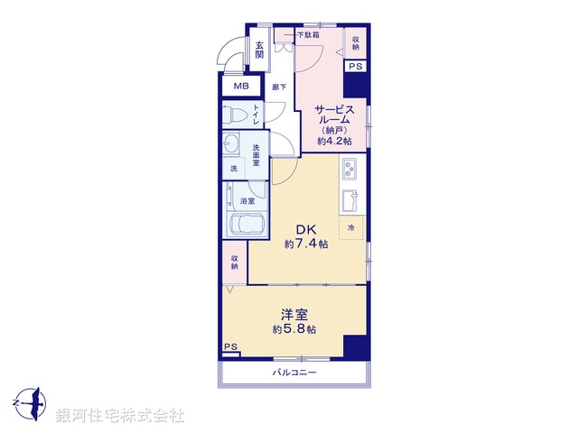 G00383558 東京都墨田区江東橋５丁目 中古マンション 5399万円【間取図】