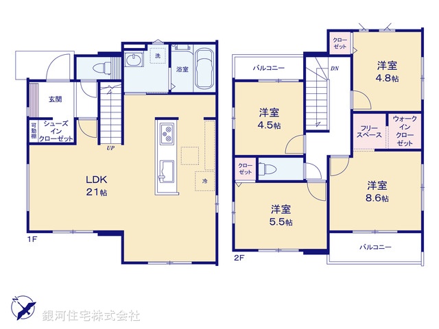 G00383578 千葉県野田市宮崎 新築一戸建て 3248万円【間取図】