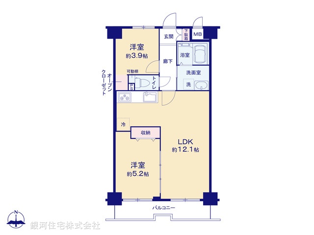 G00383781 東京都墨田区立川４丁目 中古マンション 6180万円【間取図】