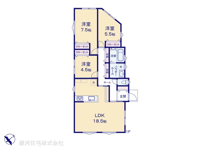 G00383977 神奈川県横浜市港北区鳥山町 新築一戸建て 5397万円【間取図】