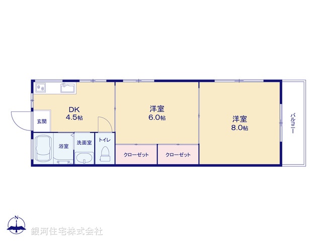 G00384032 東京都葛飾区東金町４丁目 中古マンション 880万円【間取図】
