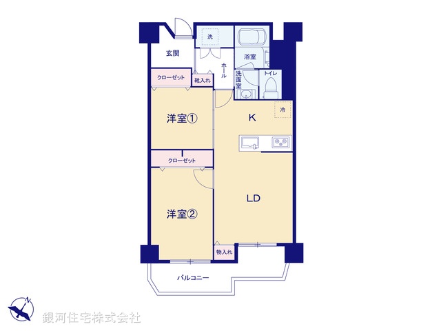 G00384248 神奈川県横浜市磯子区森１丁目 中古マンション 2499万円【間取図】