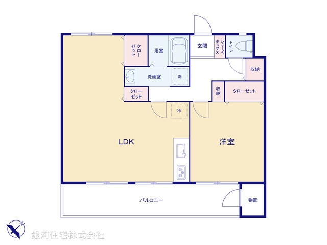 G00384253 神奈川県横浜市磯子区汐見台３丁目 中古マンション 549万円【間取図】