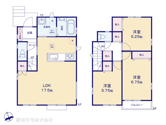 G00384333 千葉県千葉市花見川区柏井１丁目 新築一戸建て 3290万円【間取図】