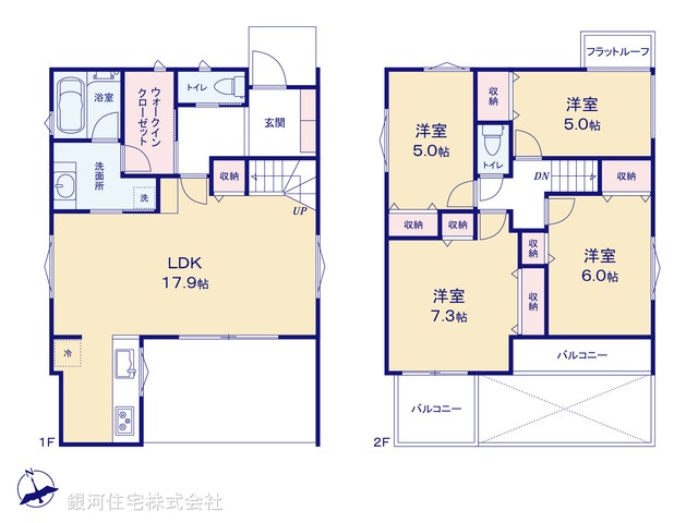 G00384355 千葉県千葉市稲毛区小中台町 新築一戸建て 4990万円 土地面積129.85m² (約39.27坪) 建物面積101.03m² (約30.56坪) 間取り４ＬＤＫ 築年月2026年01月【間取図】