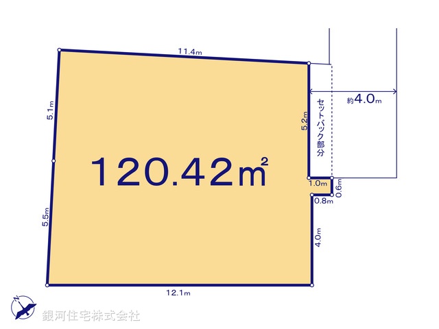 G00384485 東京都世田谷区北沢４丁目 土地 1億5480万円【区画図】