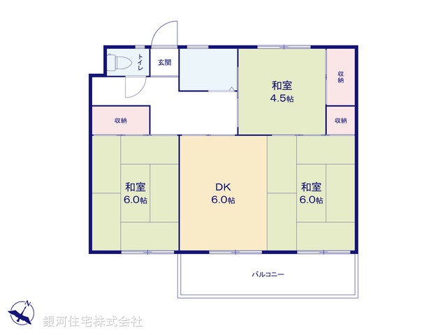 G00384493 神奈川県横浜市磯子区汐見台３丁目 中古マンション 449万円【間取図】